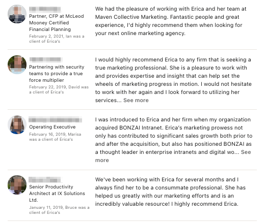 personal recommendations for linkedin lead generation